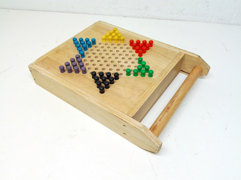 caja portatil juegos mesa ajedrez damas backgammon madera 40.5x30.3x7.3 1u